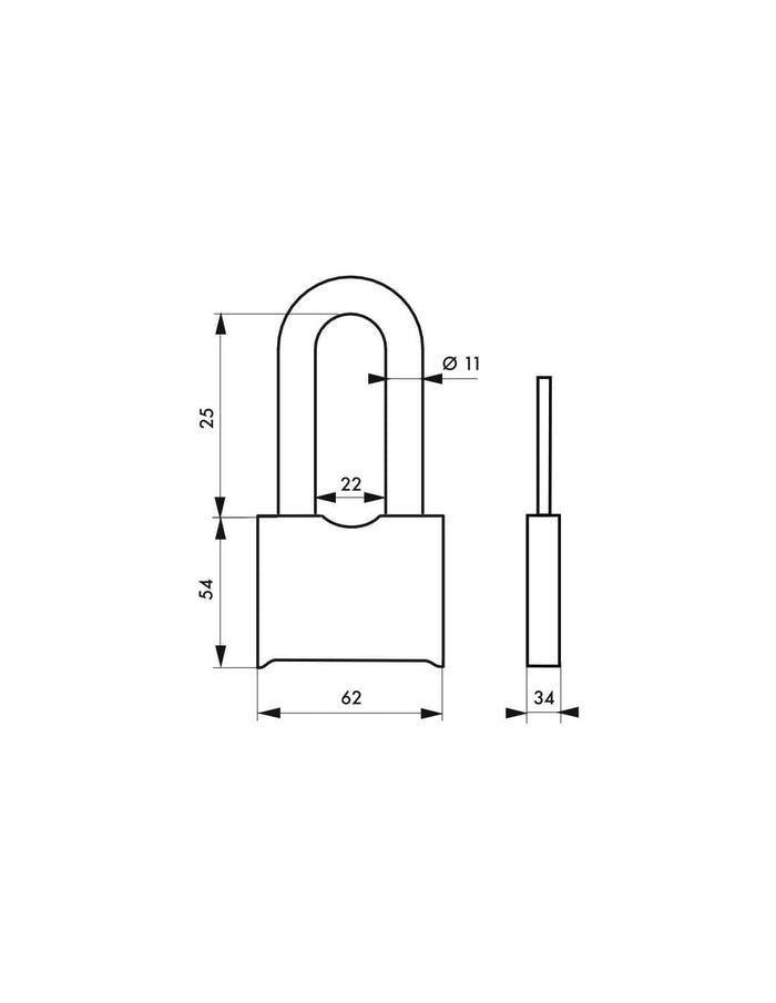 Lucchetto alta sicurezza combinazione modificabile SRH, nero, acciaio al molibdeno - THIRARD