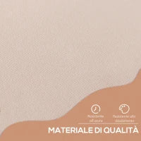 Tenda da Sole 2x1.5 m per Esterno a Rullo con Manovella e Angolazione Regolabile, Beige