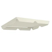 Tetto di Ricambio per Dondolo 3 Posti Impermeabile in Tessuto Oxford Bianco Crema, 210x145 cm