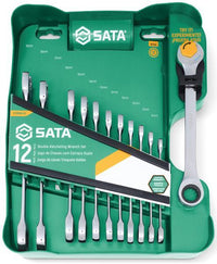 Set Chiavi Metriche A Doppio Cricchetto 12 pz