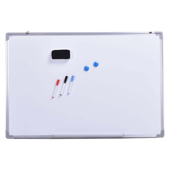 Lavagna magnetica bianca con cornice in alluminio Lavagna cancellabile per scuola casa ufficio 90x60cm-Lavagne