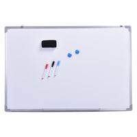 Lavagna magnetica bianca con cornice in alluminio Lavagna cancellabile per scuola casa ufficio 90x60cm-Lavagne