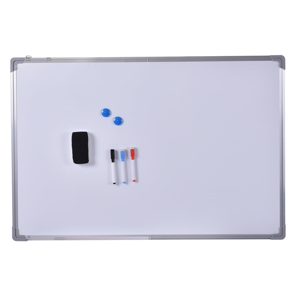 Lavagna magnetica bianca con cornice in alluminio Lavagna cancellabile per scuola casa ufficio 70x50cm-Lavagne