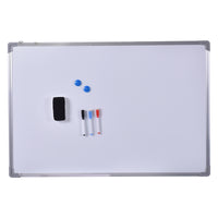 Lavagna magnetica bianca con cornice in alluminio Lavagna cancellabile per scuola casa ufficio 70x50cm-Lavagne