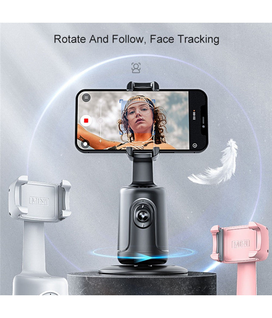 Stabilizzatore 360° Gimbal Per Video Live Con Rilevamento Volto Automatico         