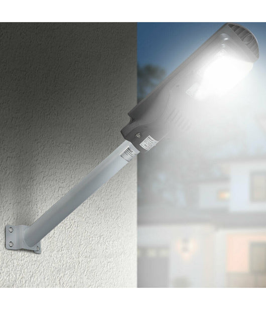 Staffa Palo Per Lampione Solare Stradale Supporto In Metallo Parete Muro 50cm         