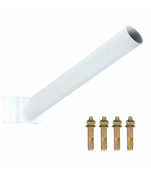 Staffa Palo Per Lampione Solare Stradale Supporto In Metallo Parete Muro 50cm         