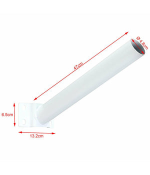 Staffa Palo Per Lampione Solare Stradale Supporto In Metallo Parete Muro 50cm         