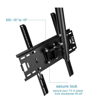 Staffa Porta Tv Monitor Da 37" A 55" Supporto Parete Soffitto 360° Fino 50kg         