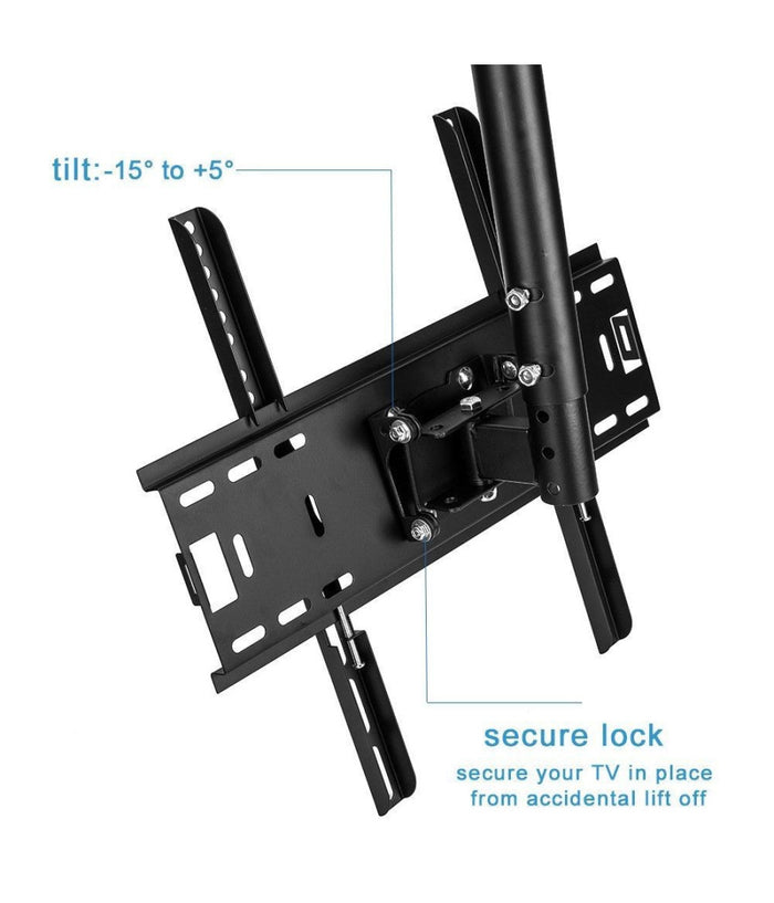 Staffa Porta Tv Monitor Da 37" A 55" Supporto Parete Soffitto 360° Fino 50kg         