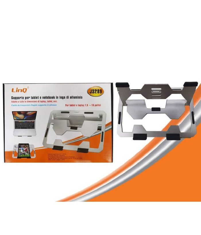 Staffa Supporto Base Regolabile In Alluminio Per Pc Notebook Tablet 7.9-19" J3289         