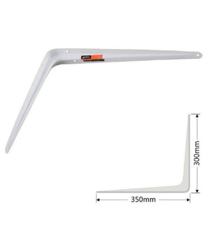 Staffe Angolari 2pz Supporto Staffa Angolare Reggimensole 300x350mm Bianco Grigio  Bianco       