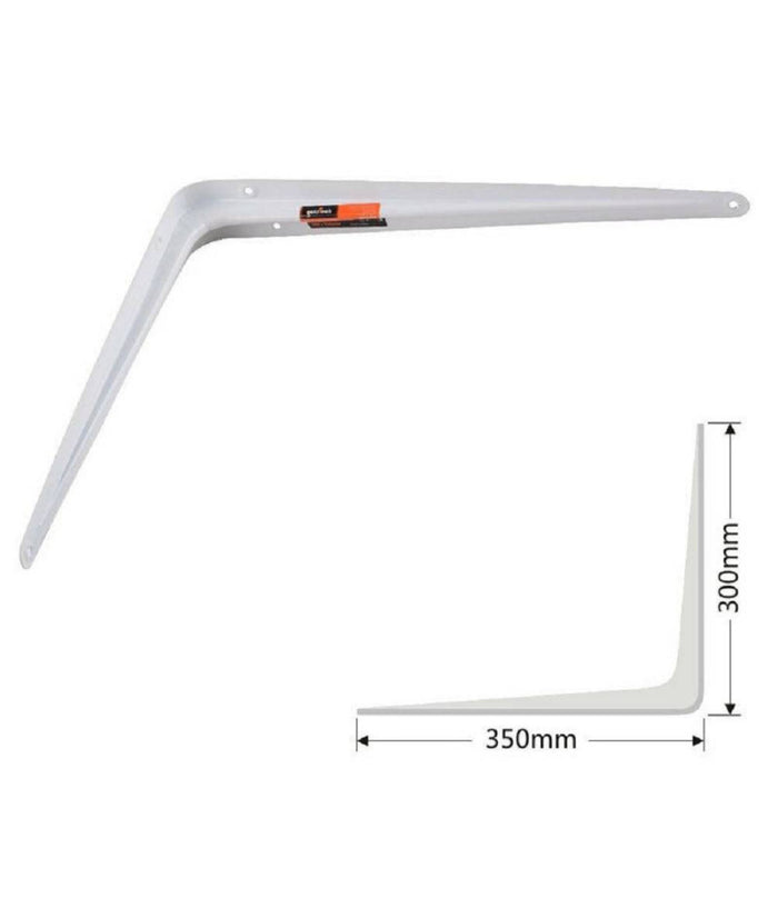 Staffe Angolari 2pz Supporto Staffa Angolare Reggimensole 300x350mm Bianco Grigio  Bianco       