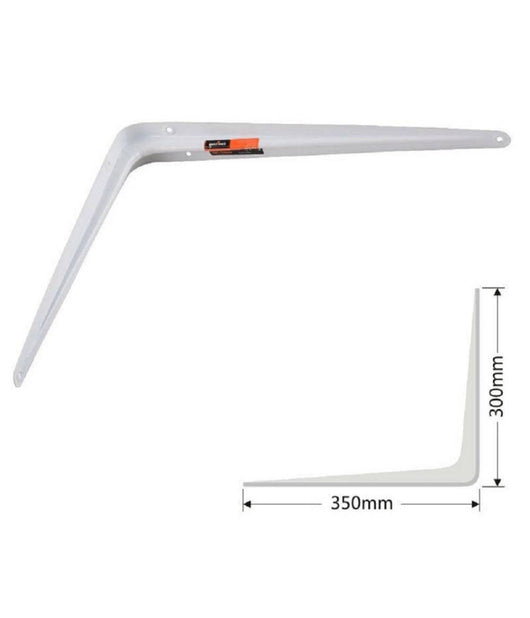 Staffe Angolari 2pz Supporto Staffa Angolare Reggimensole 300x350mm Bianco Grigio         