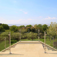 Palo Centrale della Balaustra Alto 110cm in Acciaio Inossidabile Solido Robusto