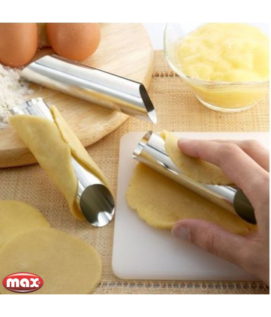 Stampi Cannoli E Cake Design Set 3 Pezzi Metallo Accessori Cucina Kit Dolci         