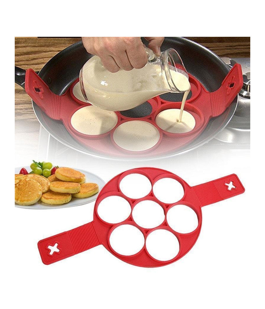 Stampo In Silicone Per Pancakes Cucina Frittelle Antiaderente Padella Omelette         