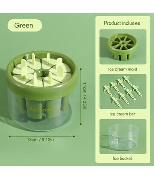 Stampo Stampi Per 8 Ghiaccioli Bastoncino Ghiaccio Riutilizzabili Gelato Fai Da Te         