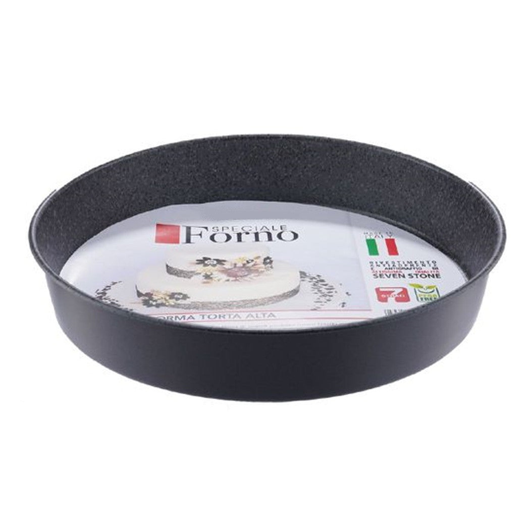 Trade Shop - Stampo Teglia Forma Tonda Torta Alta Antiaderente Antigraffio Da Forno ø20-22-24-28-32cm -