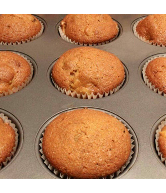 Stampo Teglia Per 12 Muffin Cupcake In Acciaio Antiadere Con Pirottini Colorati         