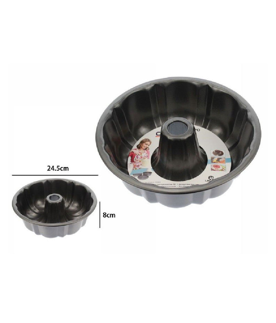 Stampo Teglia Tortiera Per Dolce Torta Ciambella Antiaderente Tondo 24,5cm 59949         
