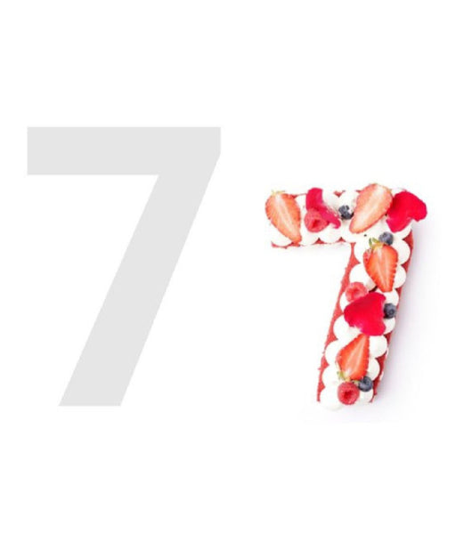 Stampo Torte Dolci A Forma Di Numero 7 10 Pollici Strumento Taglio Stencil 55526         