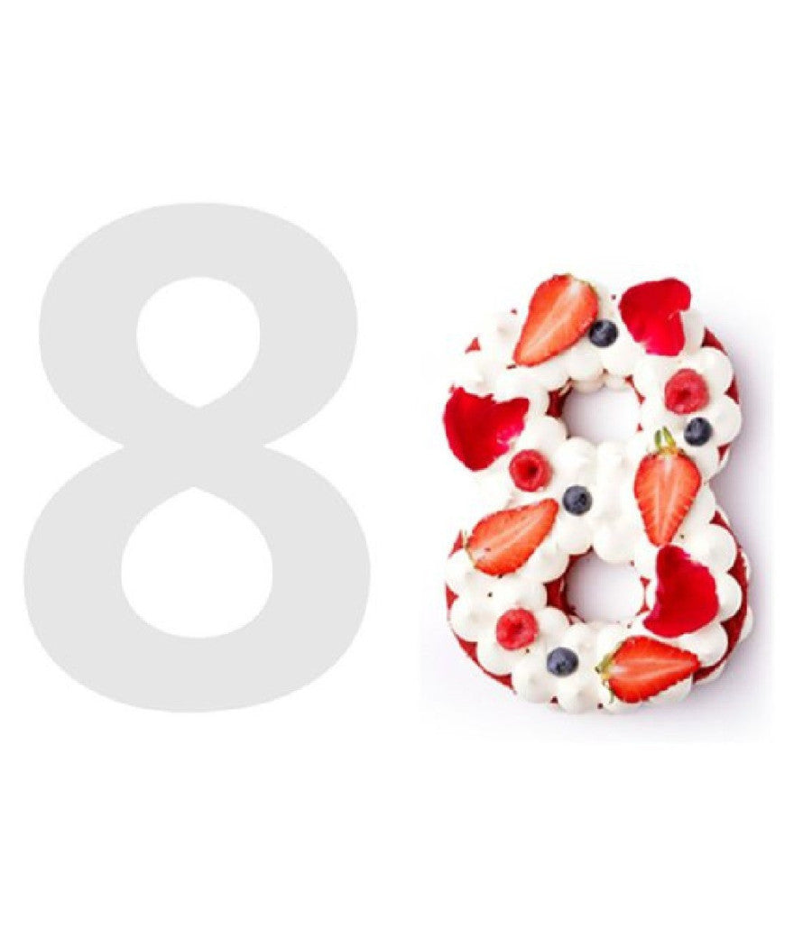 Stampo Torte Dolci A Forma Di Numero 8 10 Pollici Strumento Taglio Stencil 55527         