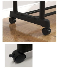 Stand Appendiabiti Attaccapanni Abiti Stender Barra Doppio Con Ruote Freno Nero         