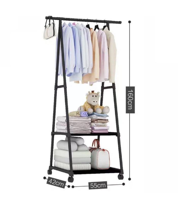 Stand Appendiabiti Attaccapanni In Legno Mdf E Metallo Camera Da Letto Nero         