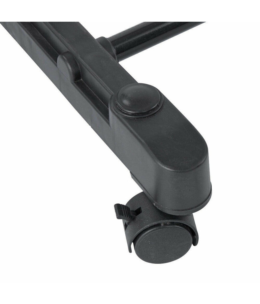 Stand Appendiabiti Da Terra Doppio Con Ruote Aste Telescopiche Regolabile Abiti         