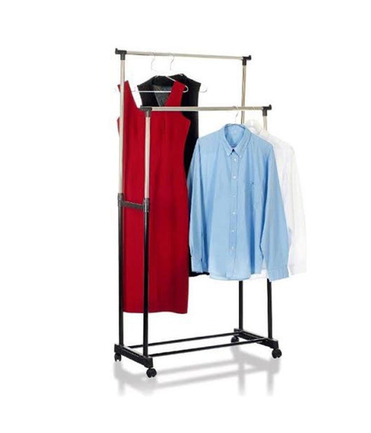 Stand Appendiabiti Doppio Attaccapanni Altezza Regolabile Appendi Abiti Negozio         