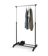 Stand Appendiabiti In Metallo Altezza Regolabile Con Ripiano Ruote Camera Letto         