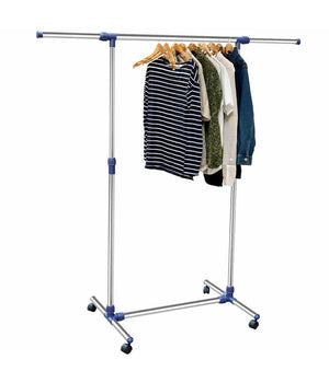 Stand Appendiabiti In Metallo Con Base Ruote Aste Telescopiche Regolabile 69064         