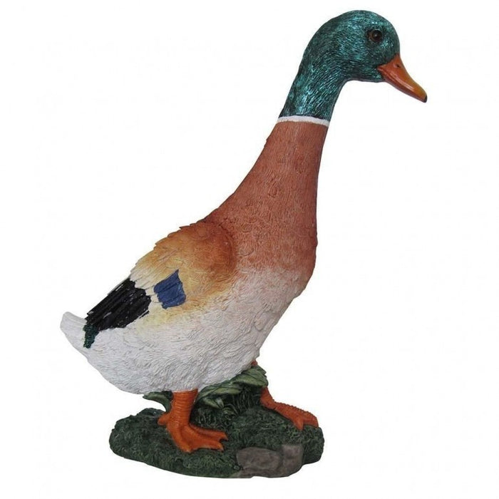 Statua da giardino a forma di germano reale in poliresina