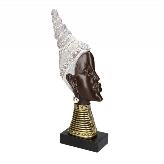 Statua resina testa donna africana cm18,5x8,5h43