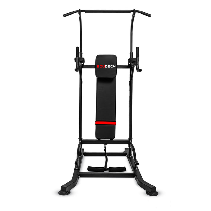 Stazione Fitness Multifunzione Power Tower chin-up dip station dotata di barra regolabile panca per trazioni,flessioni e addominali