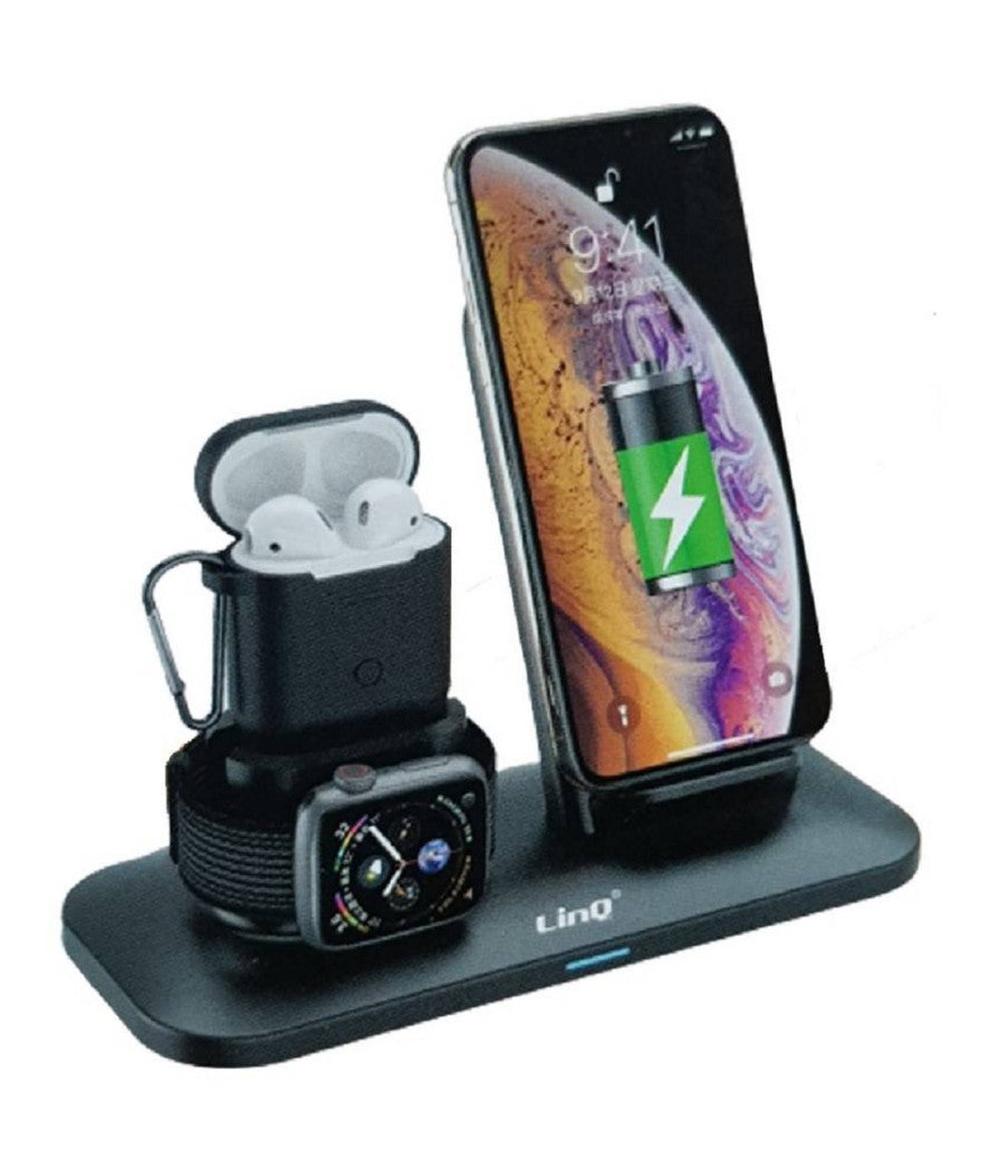 Stazione Di Ricarica Rapida Wireless 3 In 1 Per Iphone Apple Watch Airpods W8899         