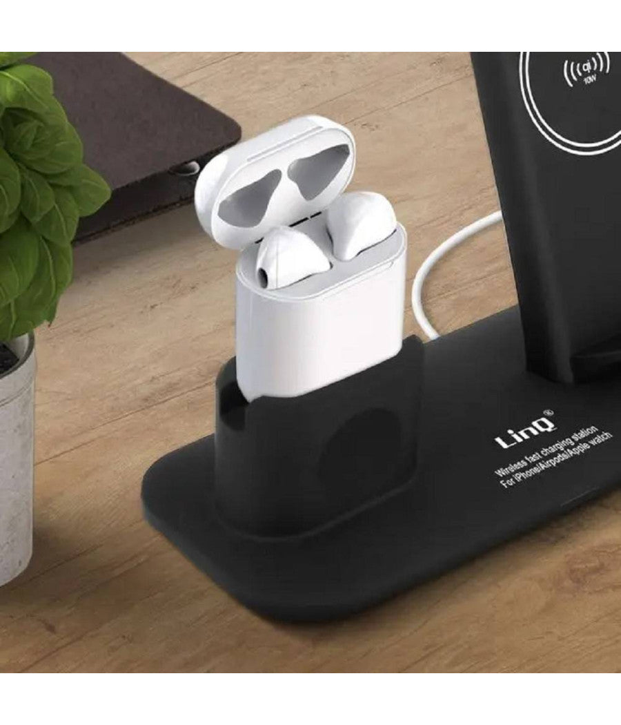 Stazione Di Ricarica Rapida Wireless 3 In 1 Per Iphone Apple Watch Airpods W8899         