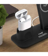 Stazione Di Ricarica Rapida Wireless 3 In 1 Per Iphone Apple Watch Airpods W8899         