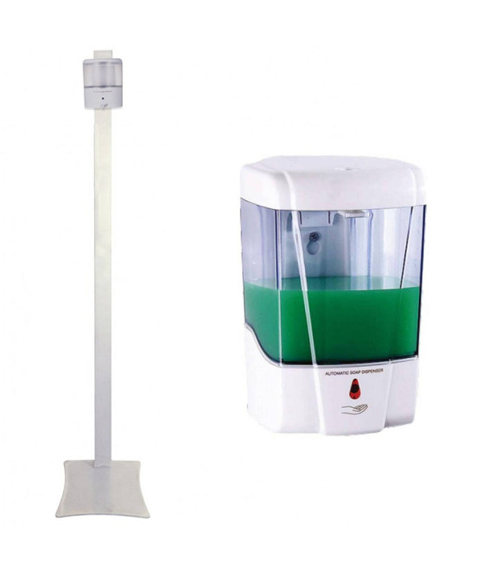 Stazione Igienizzante Completa Di Colonnina E Dosatore Gel Sapone Automatico         