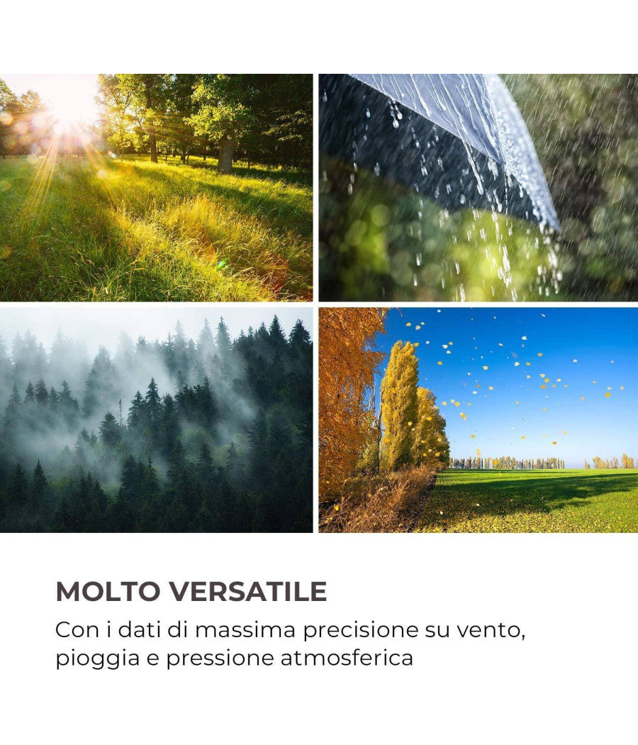 Stazione Meteo Barometrica Professionale Con Data Ora Radiocontrollata Wifi App         