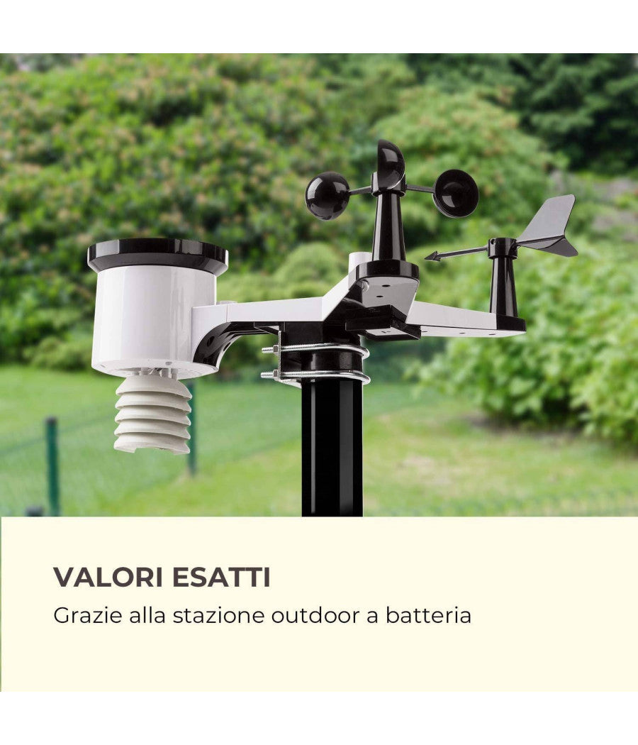 Stazione Meteo Barometrica Professionale Con Data Ora Radiocontrollata Wifi App         