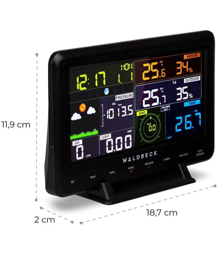 Stazione Meteo Barometrica Professionale Con Data Ora Radiocontrollata Wifi App         
