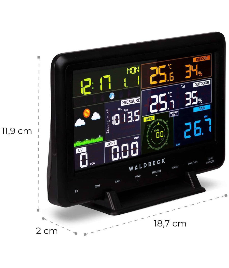 Stazione Meteo Barometrica Professionale Con Data Ora Radiocontrollata Wifi App         