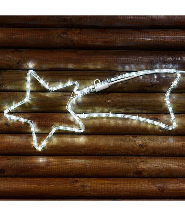 Stella Cometa Luminosa 65 Cm In Tubo Luminoso A Led Bianchi Effetto Flashing         