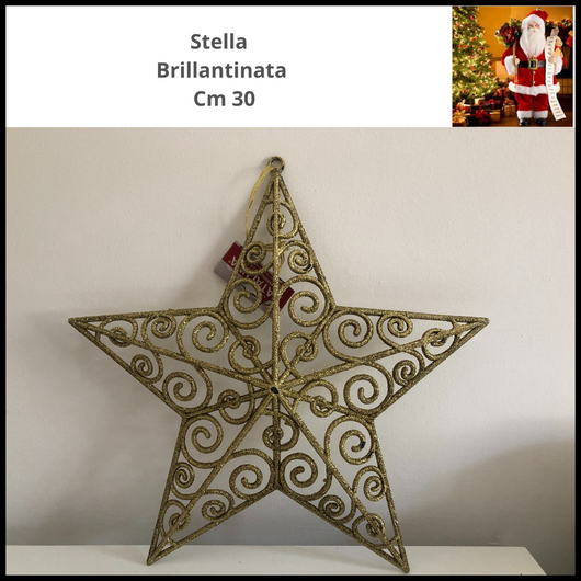 Stella natalizia dorato oro addobbi per albero di natale decorazioni vintage ghirlanda fuoriporta da 30 cm decorare fuori porta