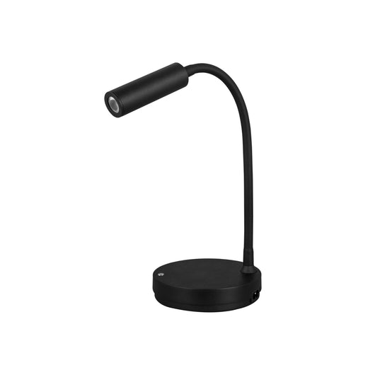 Beneito Faure Lampada da Tavolo Led Stem - 5W, Luce calda, Per scrivania, lettura e comodino, Ricarica Wireless, Testa Orientabile - Colore Nero​