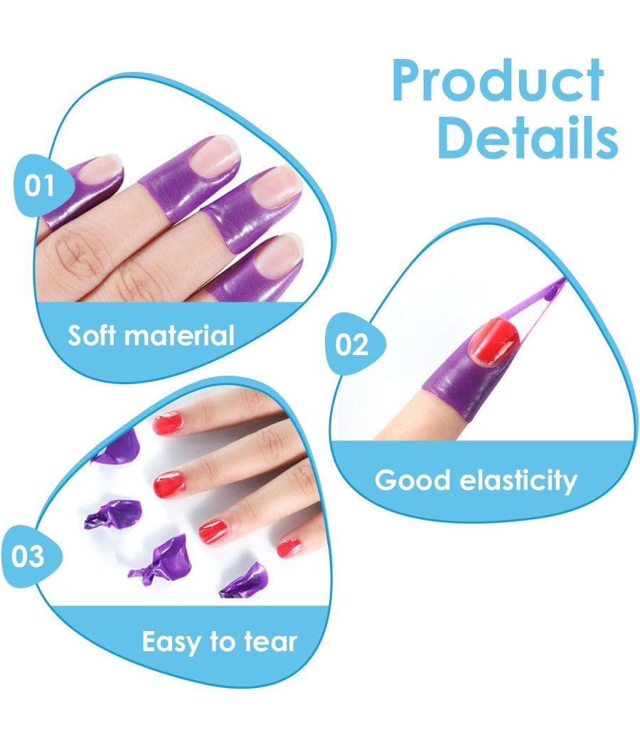 Stencil Per Smalto Unghie 30pz Adesivo Protezione Per Dita A Forma Di U Nail Art         