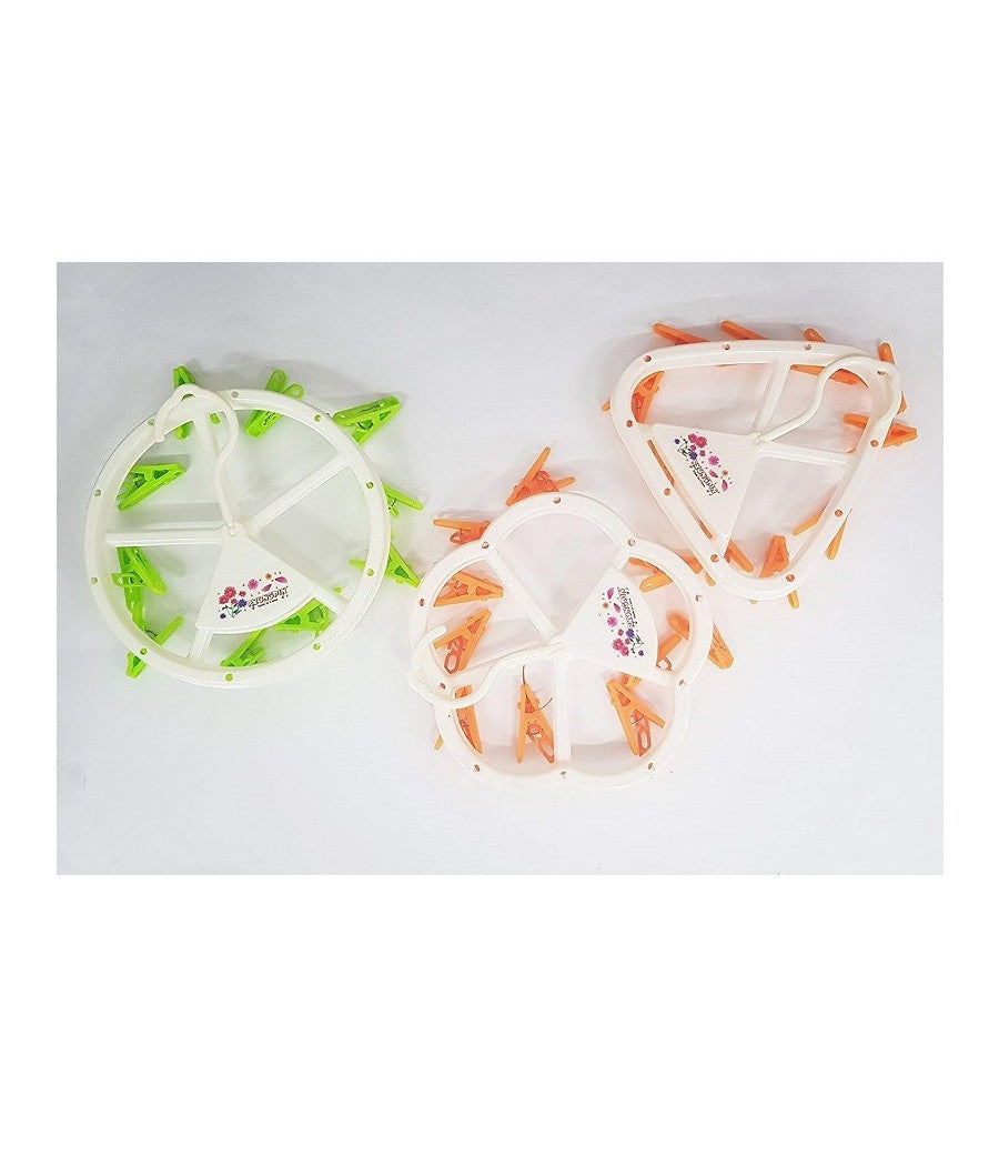 Stendibiancheria 10 Mollette Con Gancio Stendino Plastica Appendibile Da Balcone         