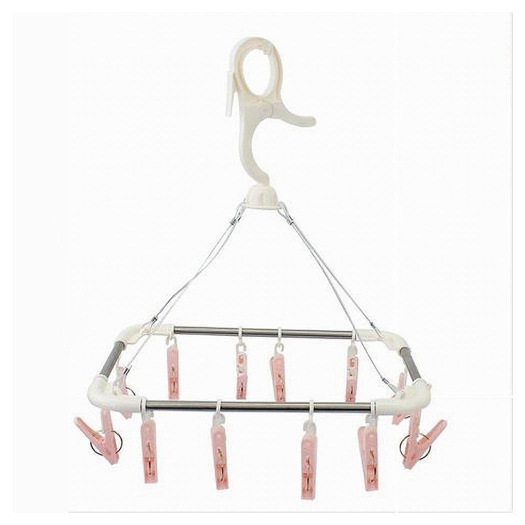 Trade Shop - Stendibiancheria 12 Pinze Mollette Stendino Biancheria Asciugatura Gancio 79540 -